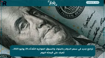 تراجع جديد في سعر الدولار بالبنوك والسوق الموازية الثلاثاء 29 يوليو 2025.. تعرف على قيمته اليوم